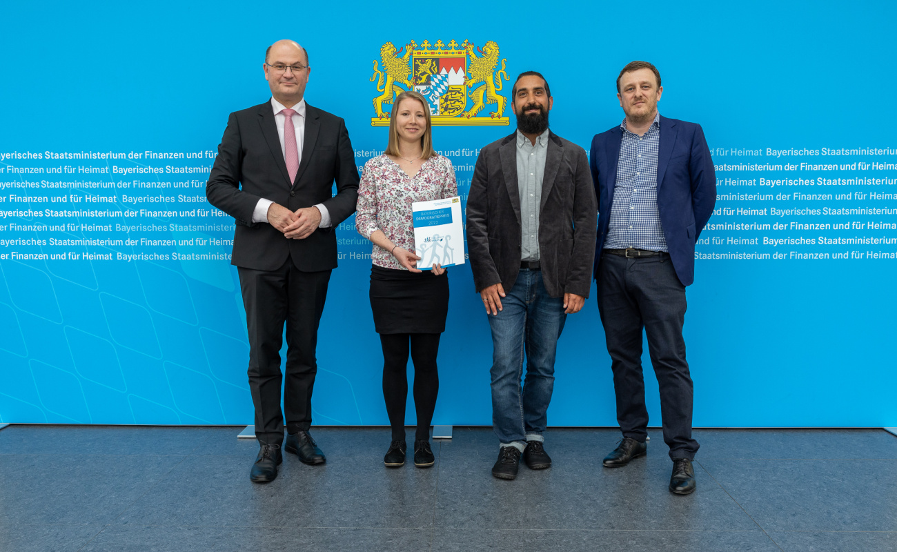 Heimatminister Albert Füracker mit Vertretern des Landkreises Landsberg a. Lech