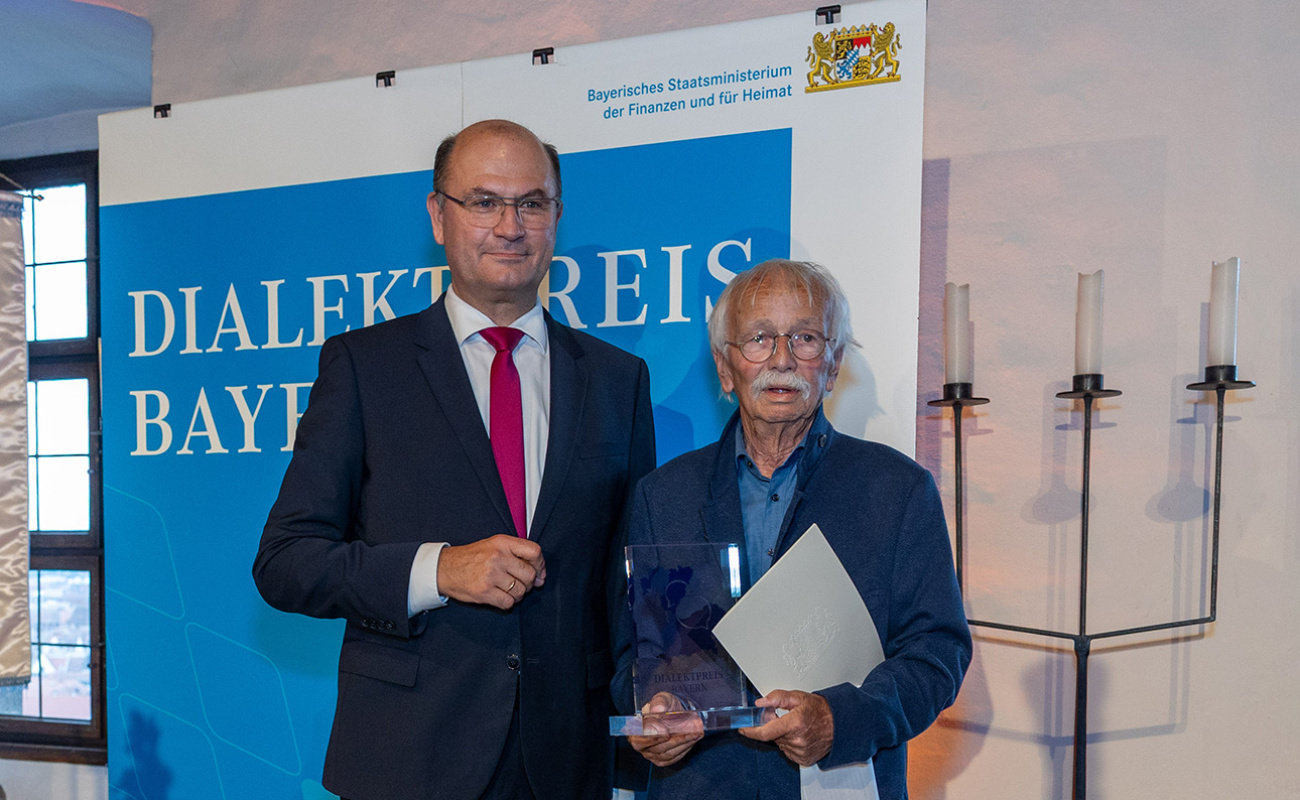Heimatminister Albert Füracker mit Klaus Schamberger