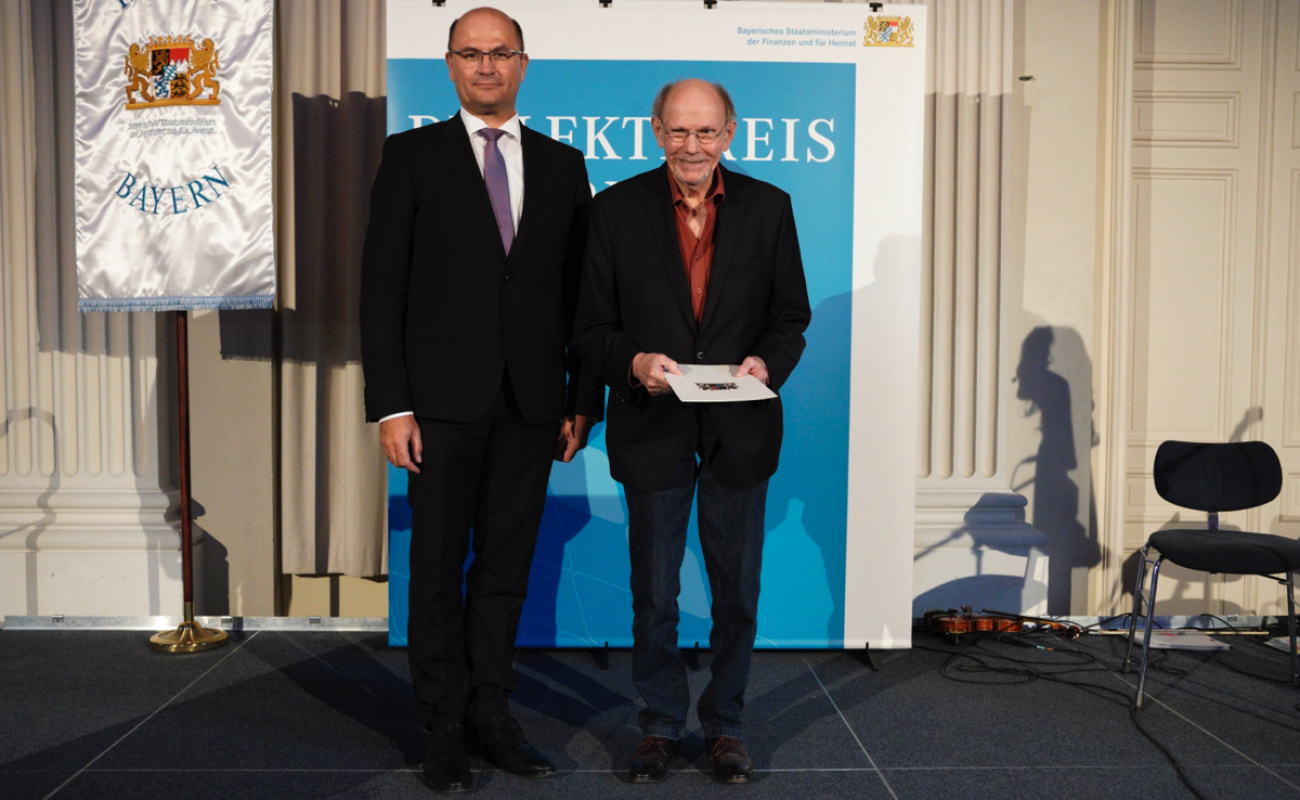 Heimatminister Füracker mit Günter Stössel