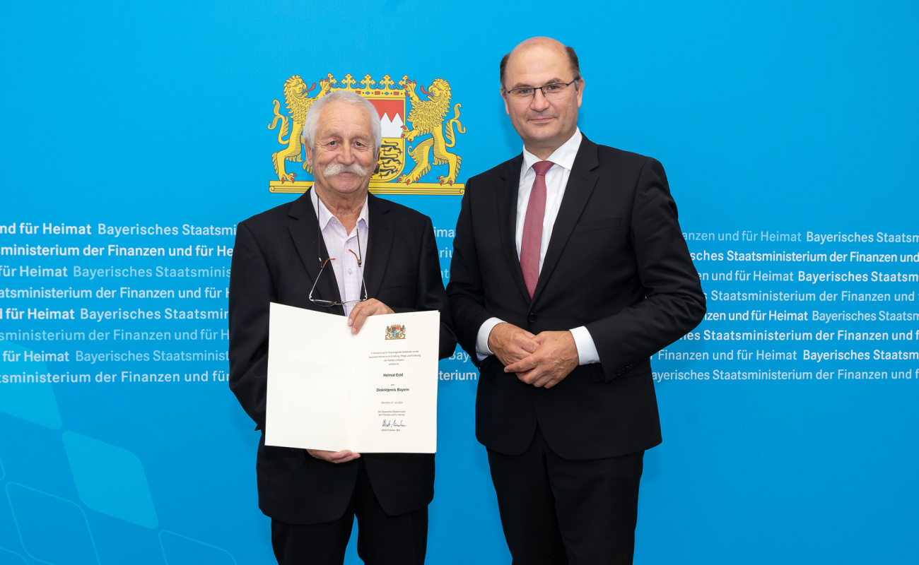 Heimatminister Albert Füracker mit Helmut Eckl