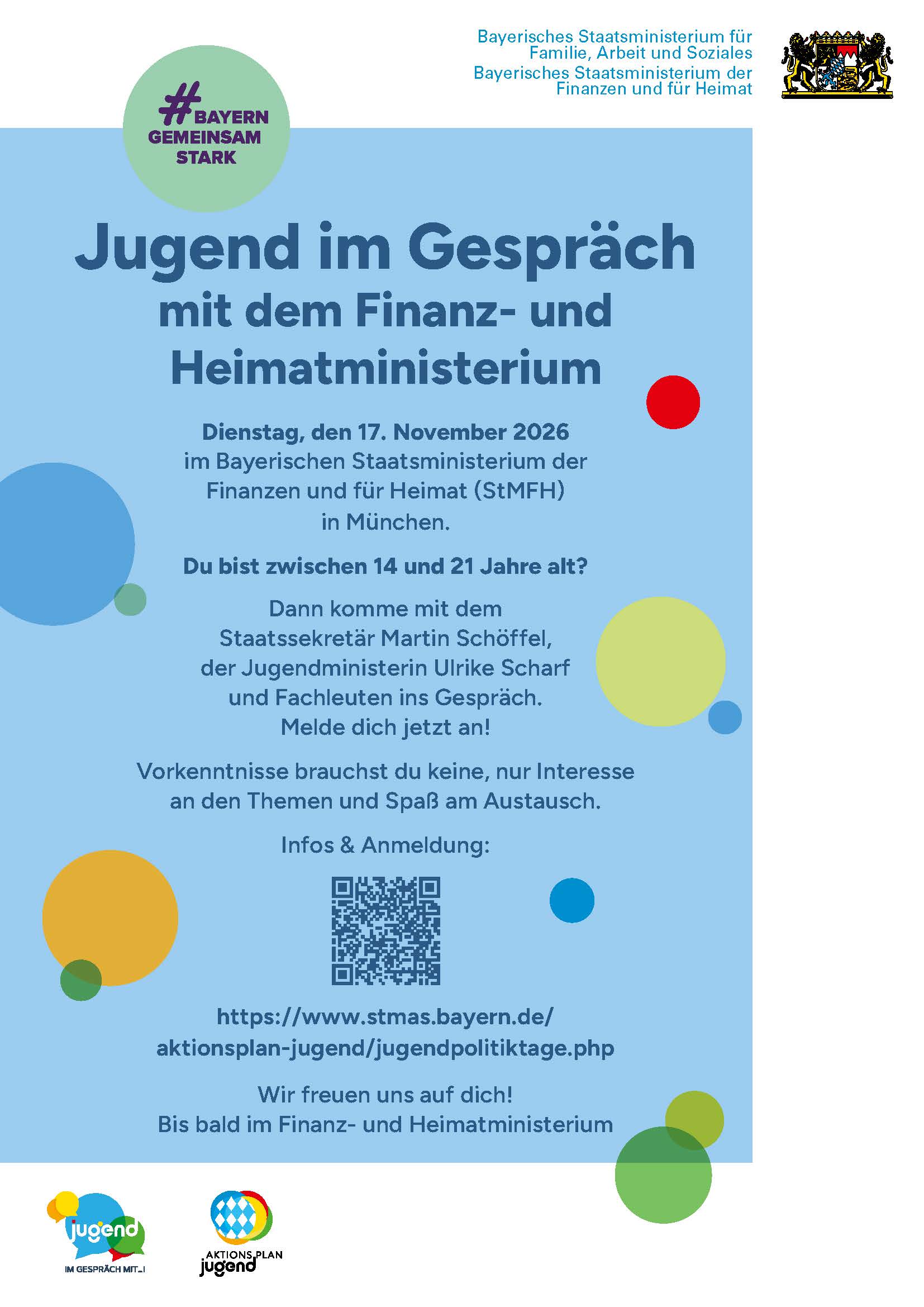 Jugend im Gespräch mit dem Finanz- und Heimatministerium