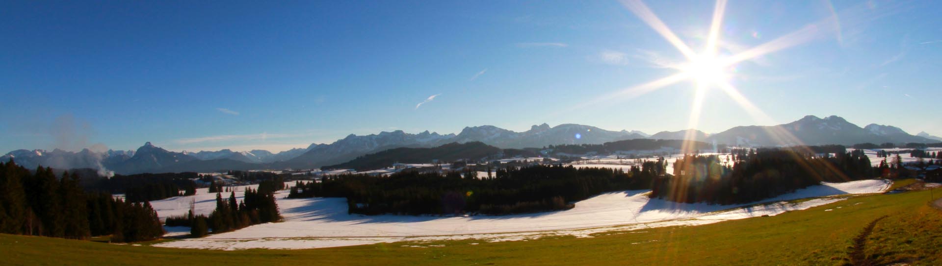 Winterpanorama im Ostallgäu