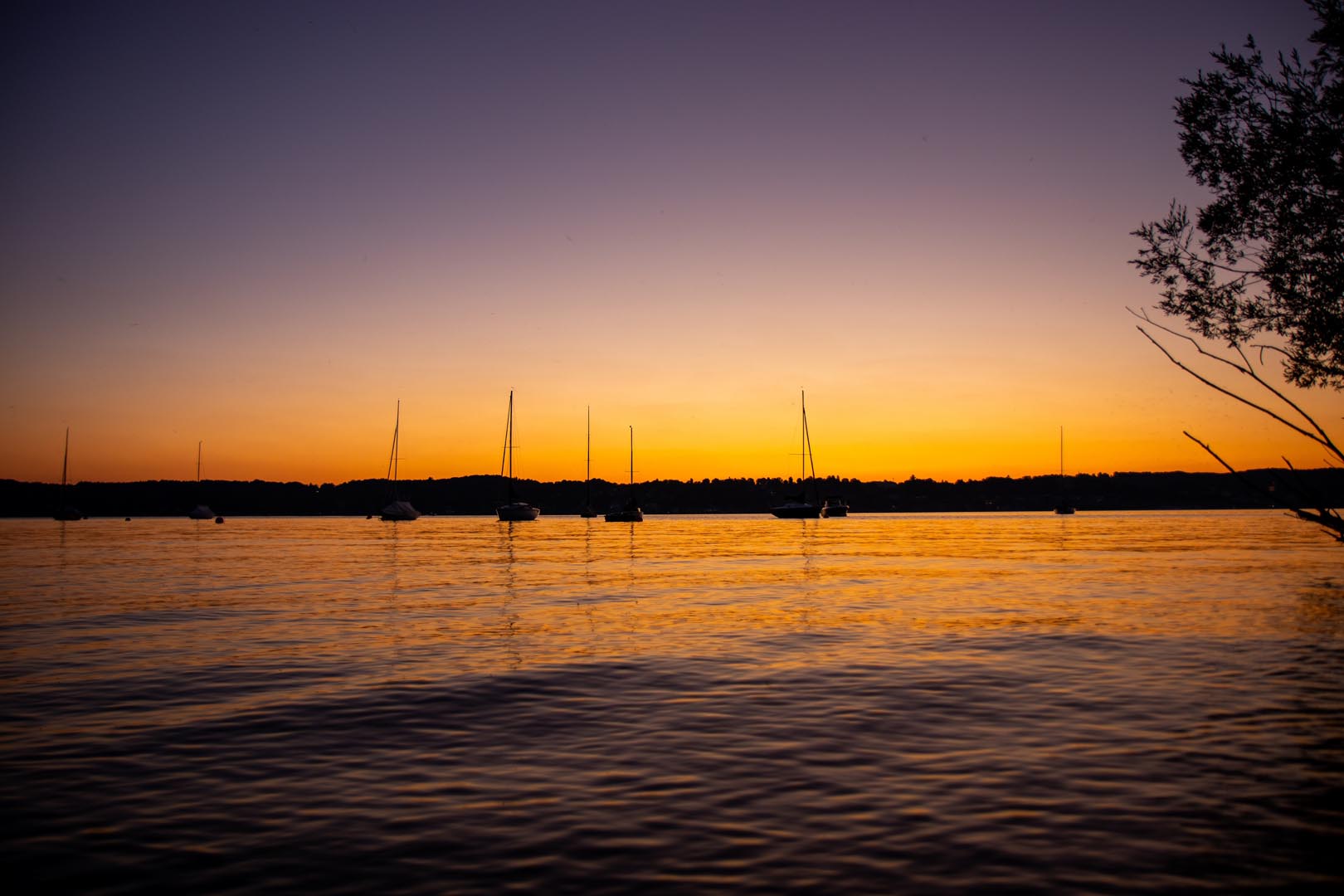 Sonnenuntergang am Starnberger See