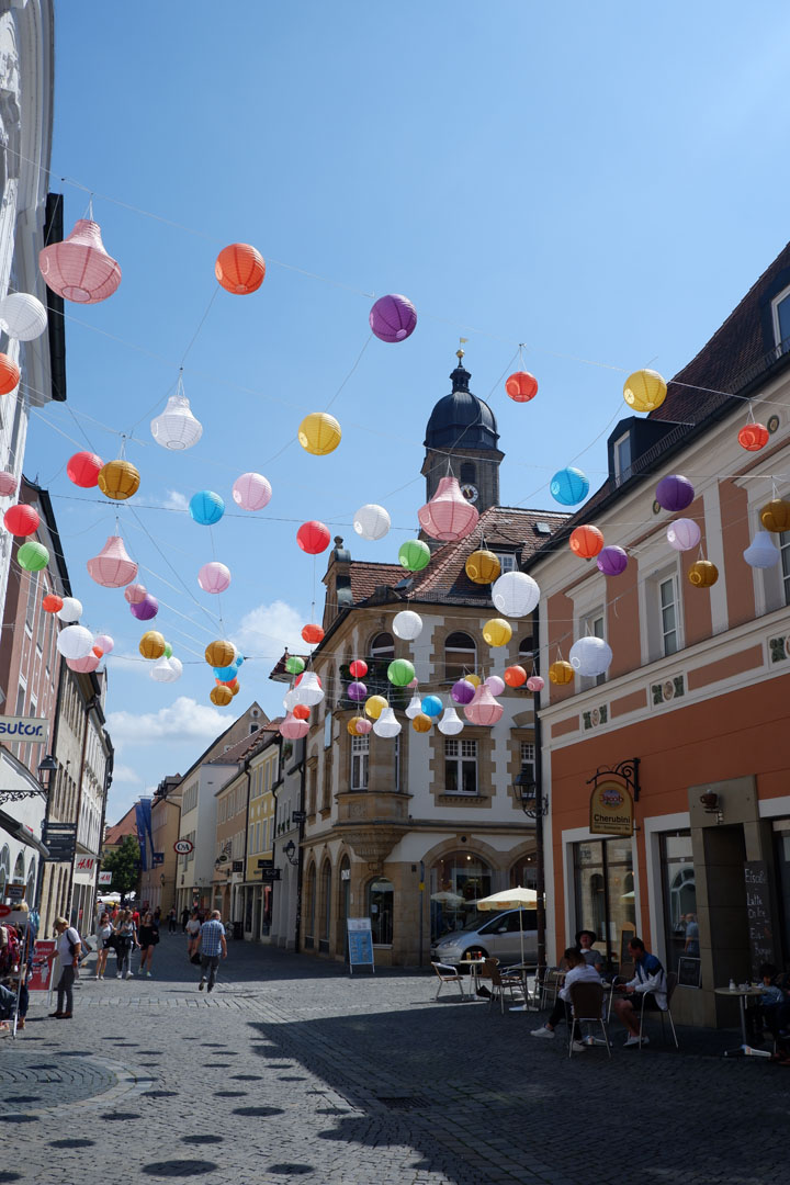 Lampions in der Amberger Altstadt