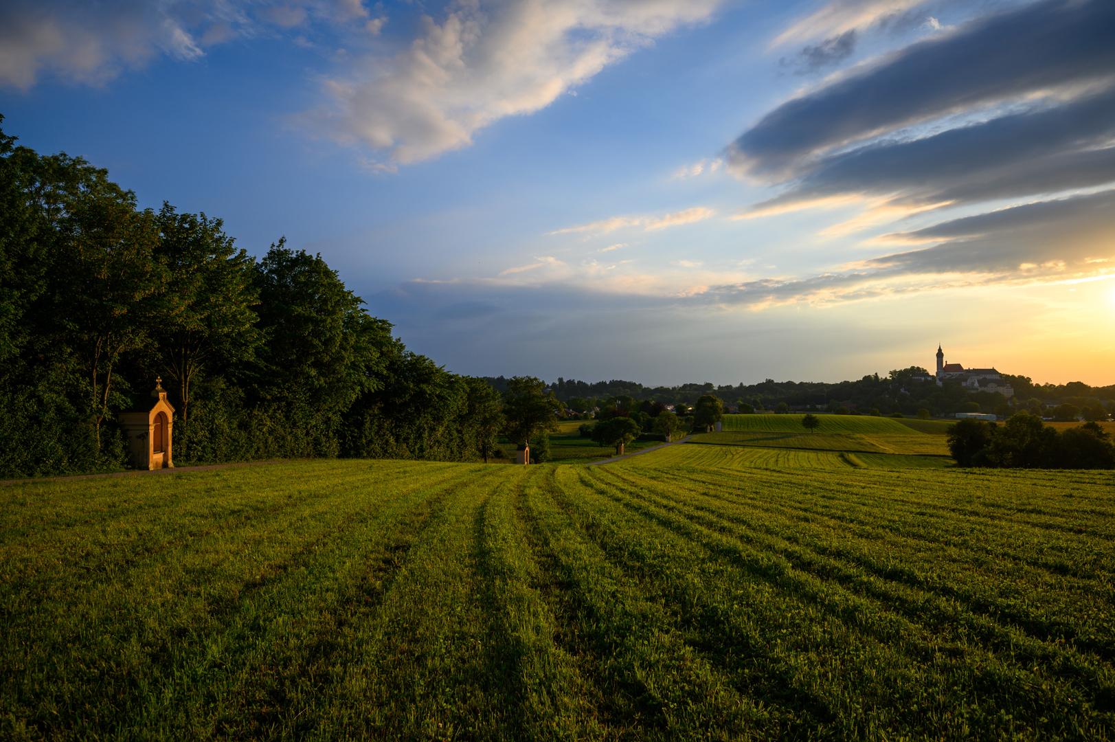 Sonnenuntergang in Andechs